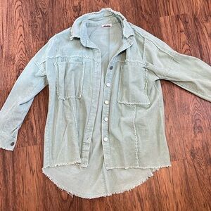 Mint Green shirt jacket
